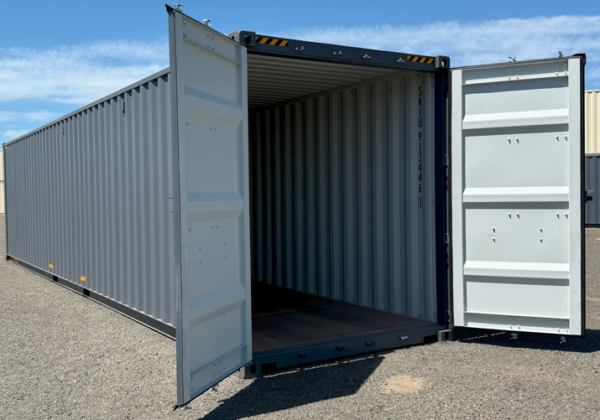 40' high cube container, double door, dark grey